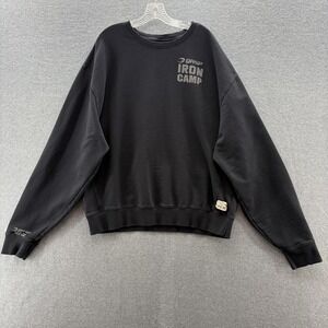 GASP Industries Sweatshirt Men 3XL Black Iron Camp Graphic Gym Training Pullover